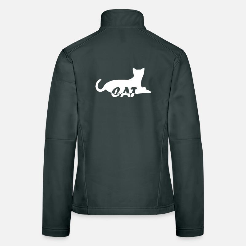 chat chat chat chat chat chatte minette chatte chatte minette Veste en tissu softshell Femme
