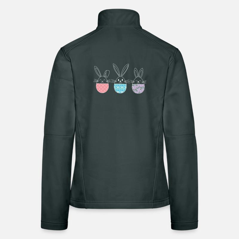 Easter, Cute Easter Bunnies Easter Eggs Drawing Women's Softshell Jacket