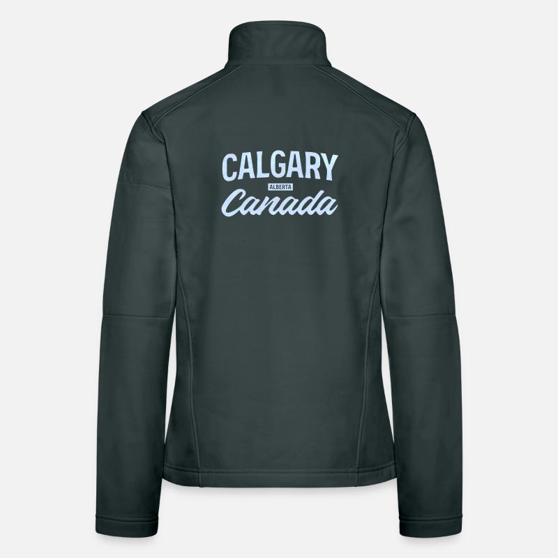 Calgary Alberta Canada – Retro City Design Women's Softshell Jacket