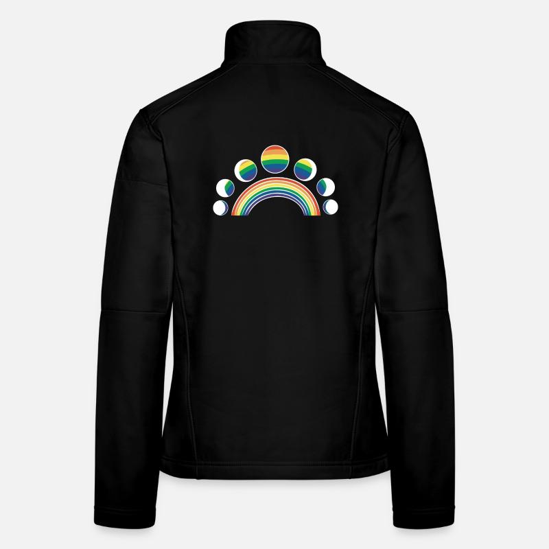 LGBT Moon Phases Moons Rainbows Women's Softshell Jacket