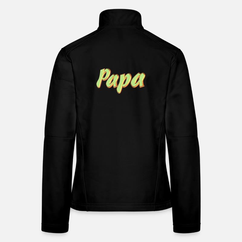 Nom de l’animal Papa Style 3D Veste en tissu softshell Femme