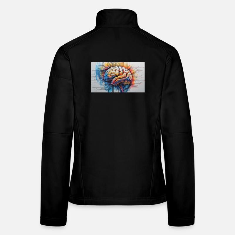 Artificial Brain Colored Circuit - Women's Softshell Jacket - black