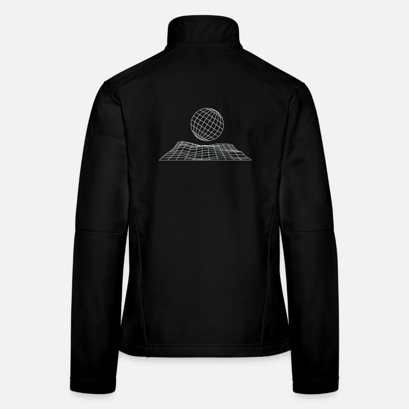 Conception futuriste du globe en grille Veste en tissu softshell Femme