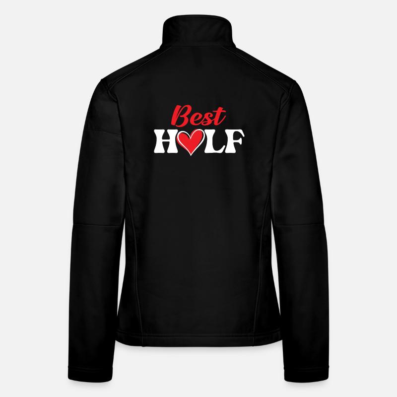 Meilleurs couples à moitié drôles pour la Saint-Valentin Love Veste en tissu softshell Femme
