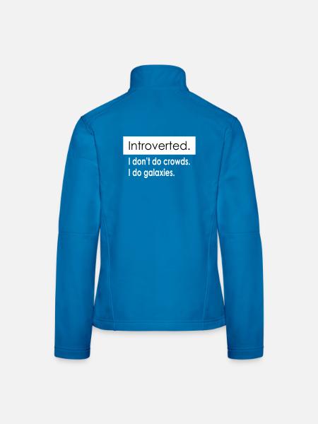 Introvertierte Zitate - Frauen Softshelljacke - Schwarz - Hinten