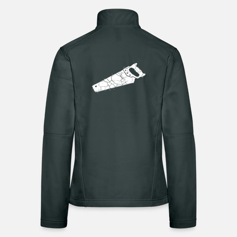 Saw Fox Tail Grunge Tool Women's Softshell Jacket