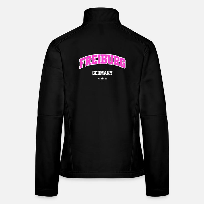 Freiburg Pink Logo Schriftzug Frauen Softshelljacke