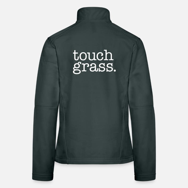 Touch grass white Women's Softshell Jacket