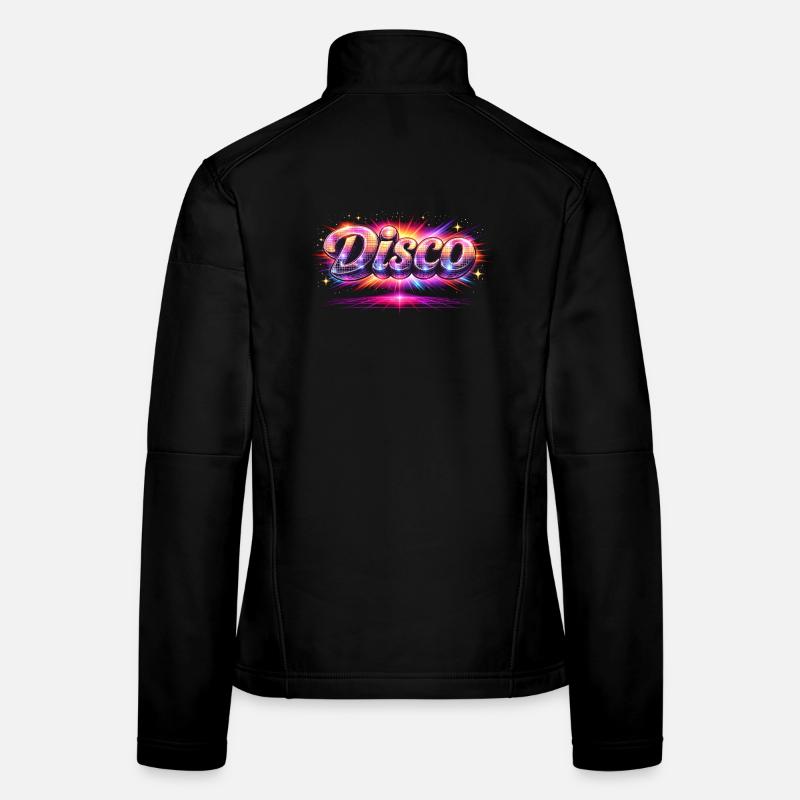 Disco Lettering Neon 80s Style Women's Softshell Jacket
