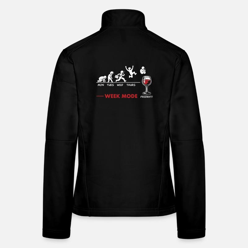 Vive le Weekend-end – Humor Vin Frauen Softshelljacke