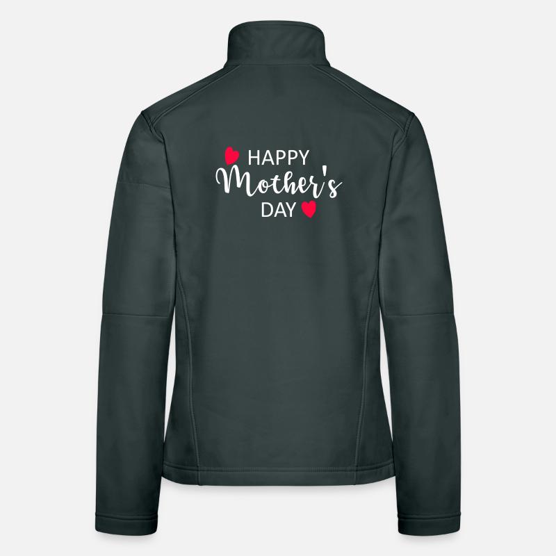 Happy Mother's Day Script Hearts Women's Softshell Jacket