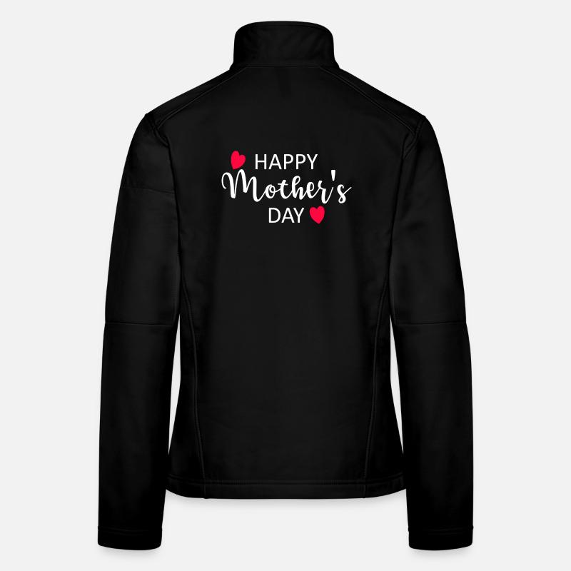 Bonne fête des mères Script Hearts Veste en tissu softshell Femme