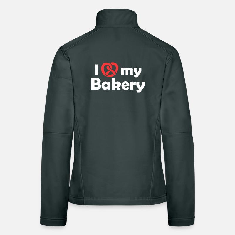 pretzel pretzel bakery bakery baker symbol Logo Women's Softshell Jacket