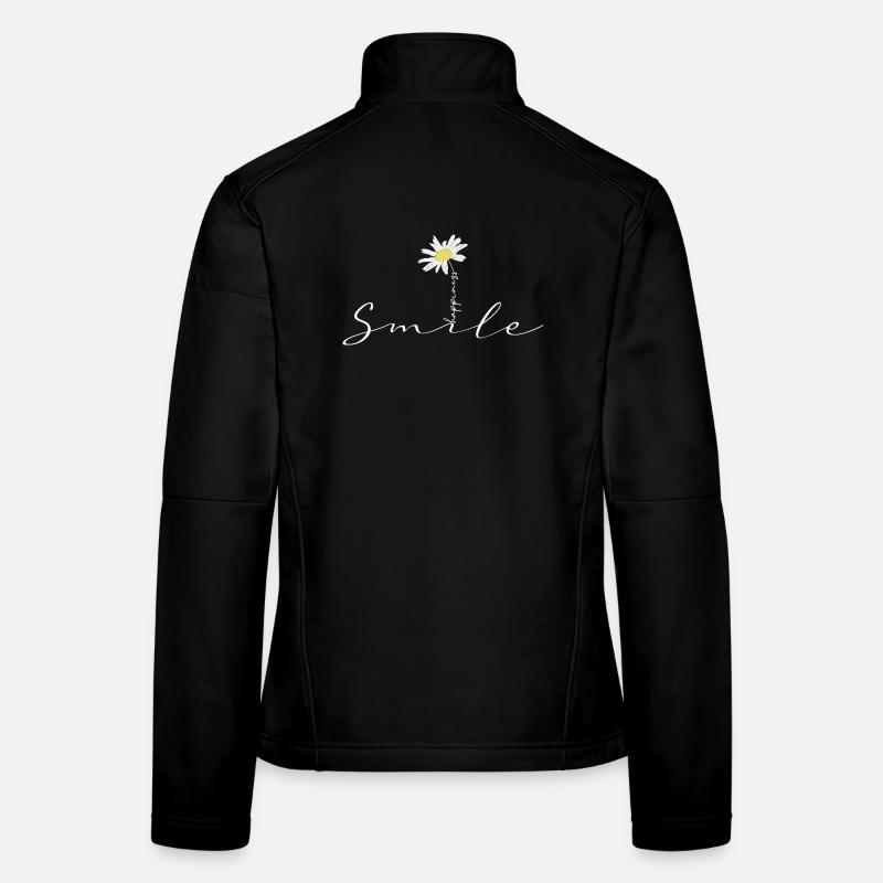 Smile sourire fleur Marguerite happiness Veste en tissu softshell Femme