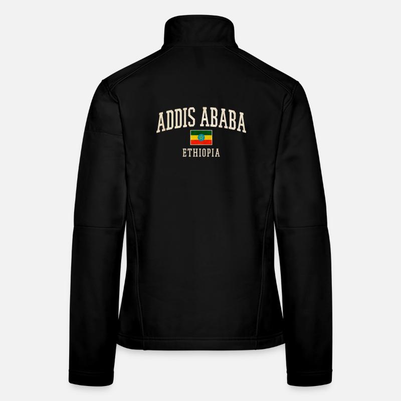 Arc vintage d’Addis-Abeba Ethio Veste en tissu softshell Femme