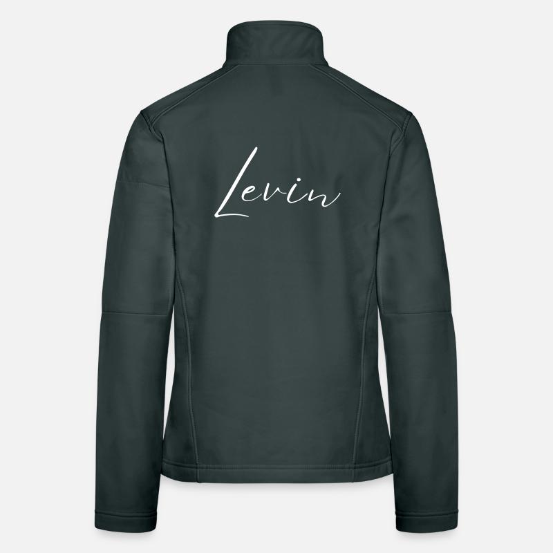 Levin Nom avec L Nom de garçon Garçon Naissance Bébé Garçon Veste en tissu softshell Femme