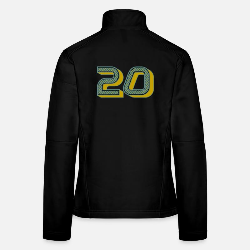 20. 20 ANS. 20e ANNIVERSAIRE. ANNIVERSAIRE 20 ANS. Veste en tissu softshell Femme