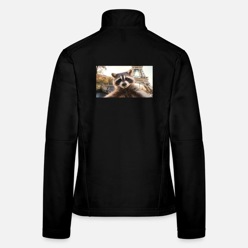 Raccoon in Paris Women's Softshell Jacket