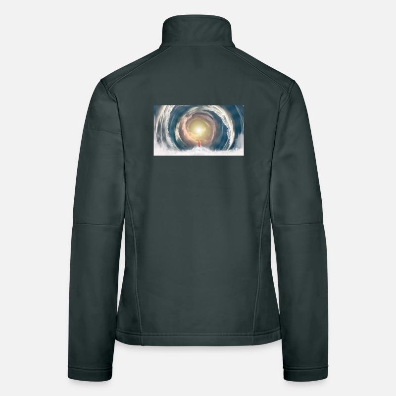 Faisceau de lumière céleste Veste en tissu softshell Femme