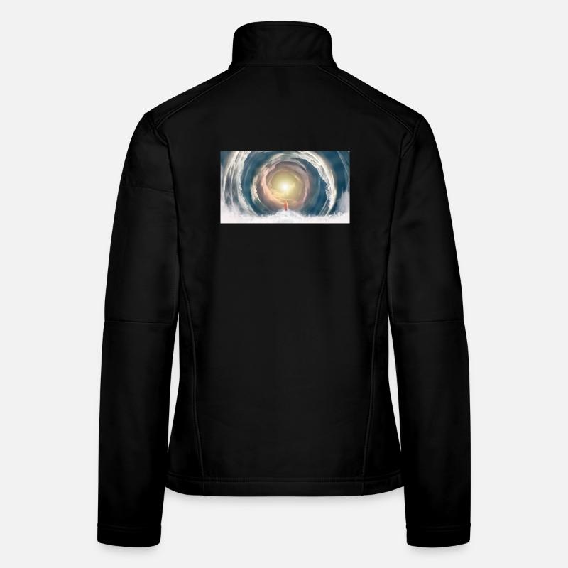 Himmlischer Lichtstrahl - Frauen Softshelljacke - Schwarz