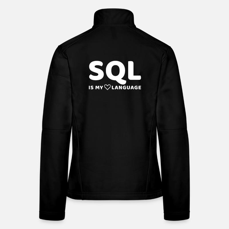 Celestial Code Pattern on Dark Background Women's Softshell Jacket