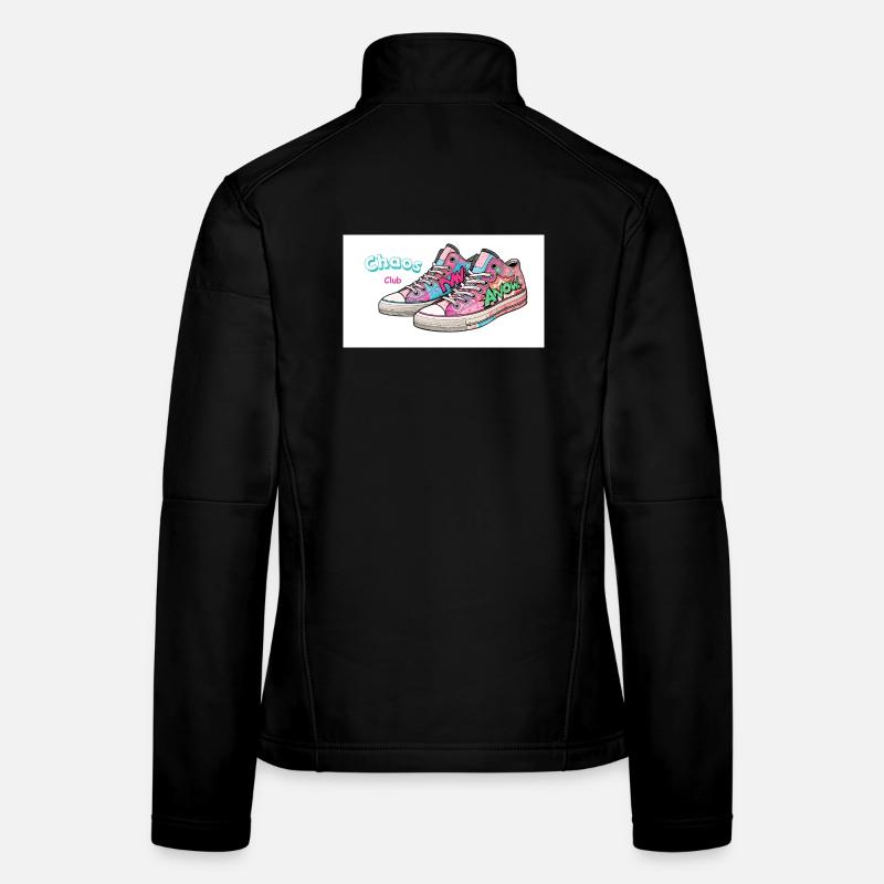 Bunte Sneakers mit Comic-Design Frauen Softshelljacke