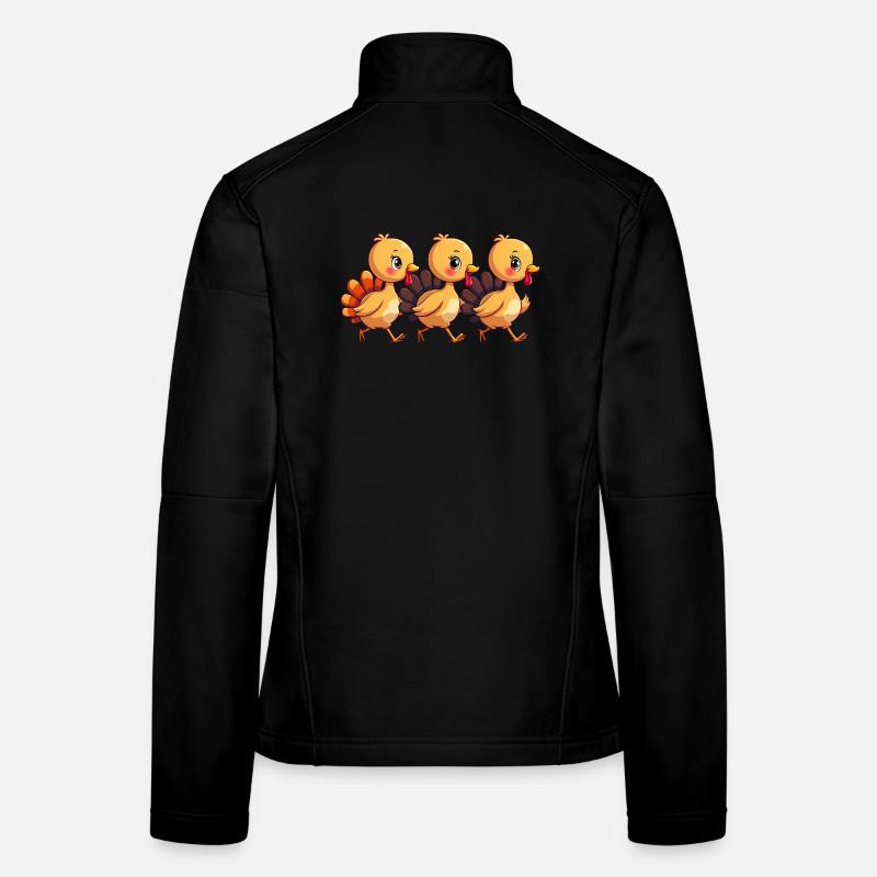 Bébé dinde de Thanksgiving Veste en tissu softshell Femme