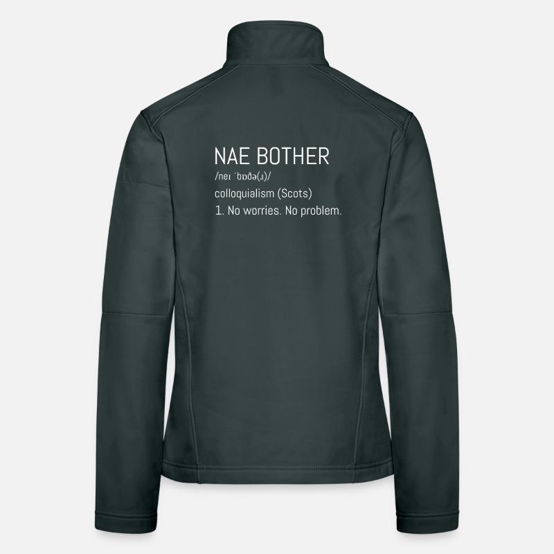 Nae Bother Typography Women's Softshell Jacket
