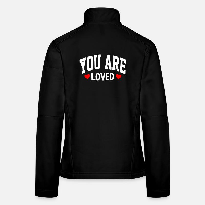 Typographie de votre cœur aimé Veste en tissu softshell Femme