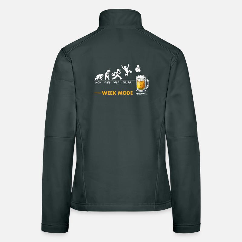 Looking forward to the weekend - beer humor Women's Softshell Jacket