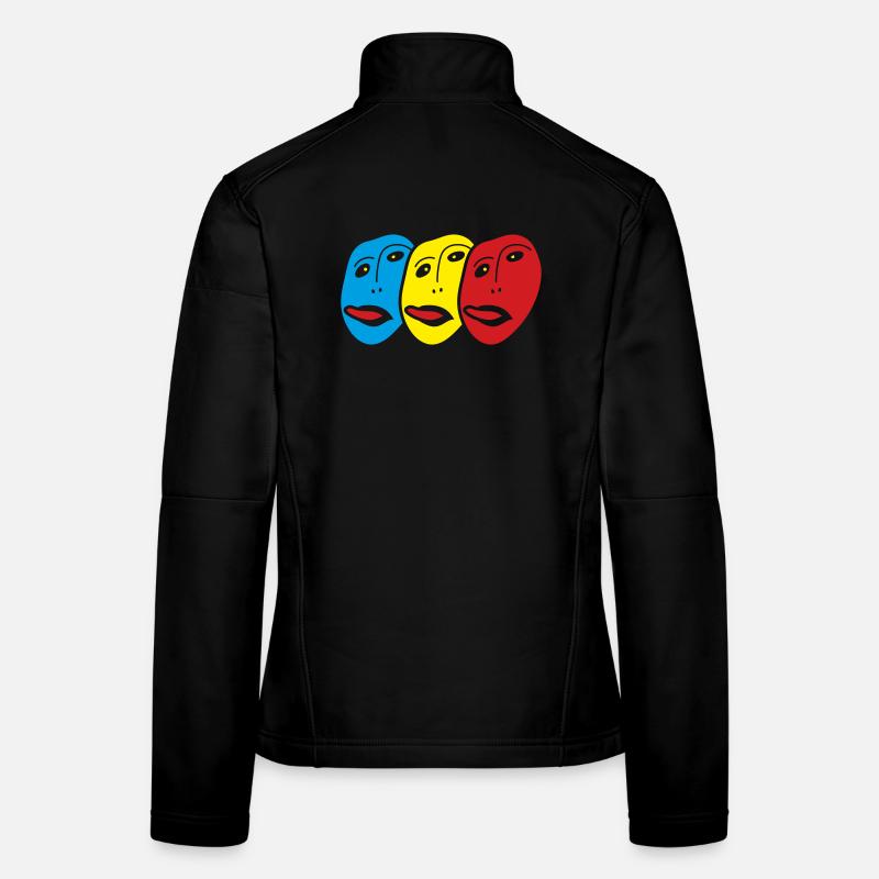 Ecce Homo faces sticking out their tongue Sarcastic mockery Women's Softshell Jacket