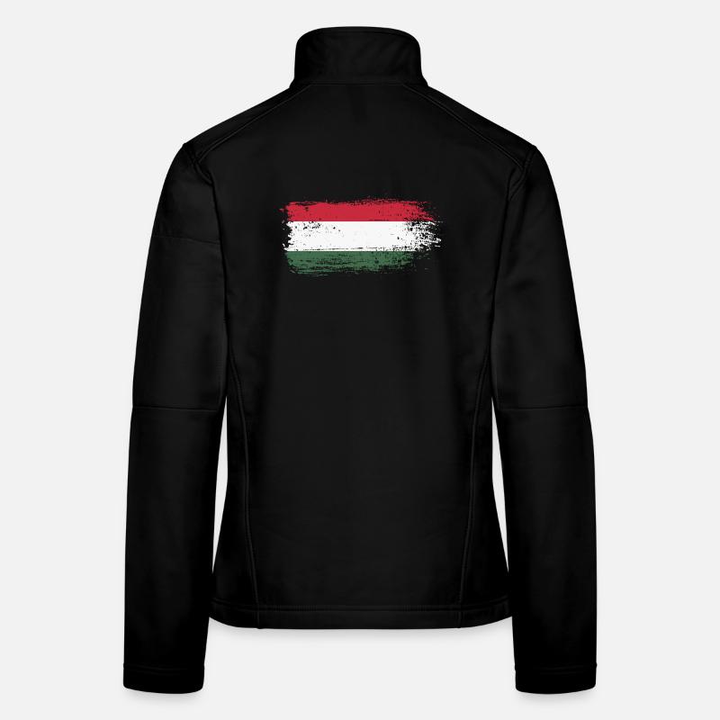 Hungarian Brush Flag Women's Softshell Jacket