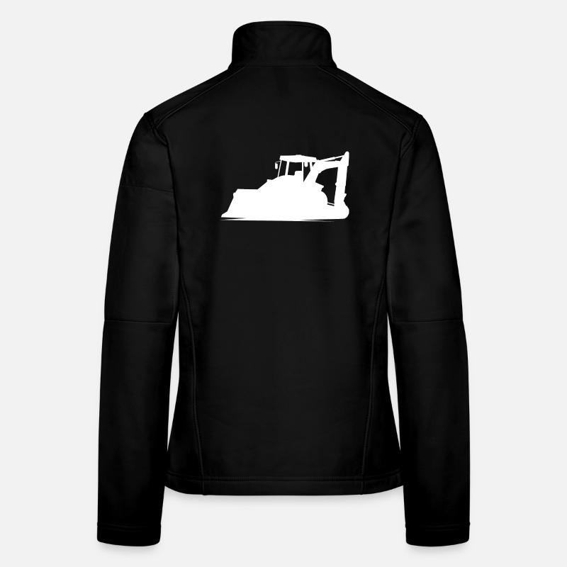 Excavator operator and construction equipment operator Silhouette – Women's Softshell Jacket