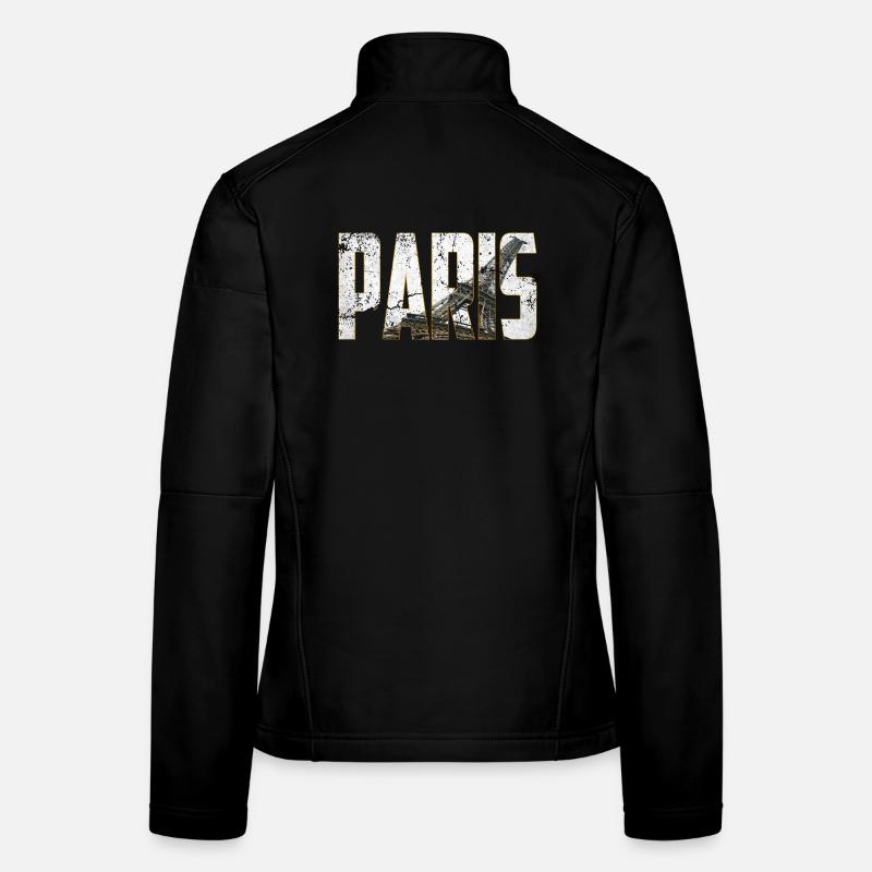 Paris en Lettres avec Tour Eiffel Veste en tissu softshell Femme