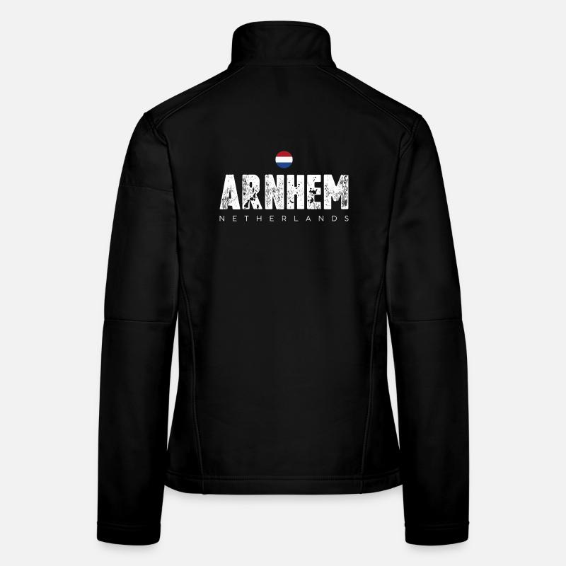 Arnhem, Pays-Bas, Texte en détresse Logo Veste en tissu softshell Femme