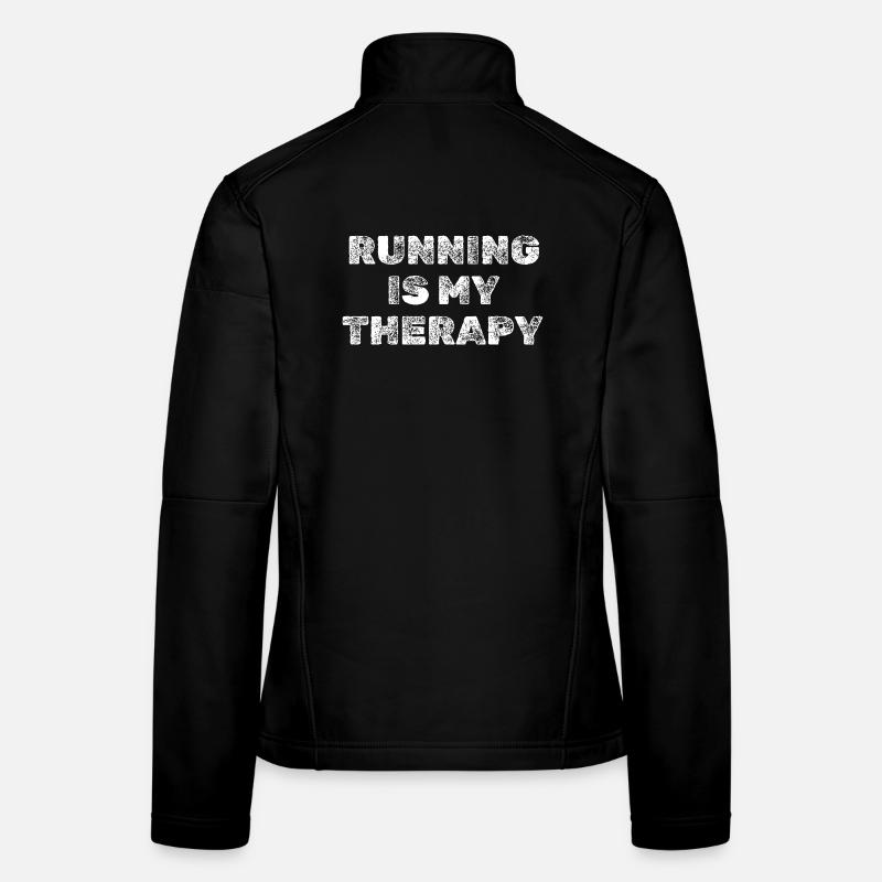 La course est ma thérapie – Jogging et motivation pour la course Veste en tissu softshell Femme