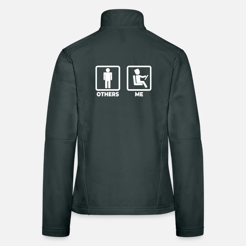 Bus Driver Stick Figures Women's Softshell Jacket