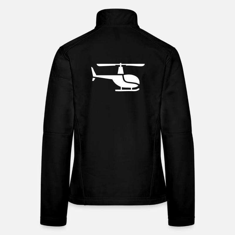 Hélicoptère sur le côté Veste en tissu softshell Femme