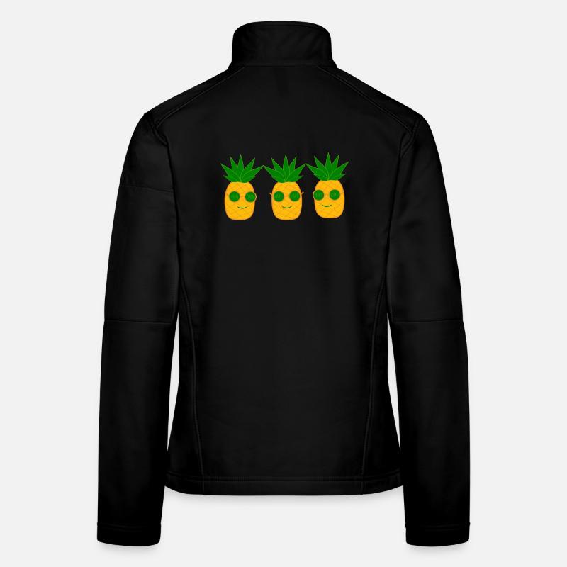 Pineapple with sunglasses summer t-shirt Women's Softshell Jacket