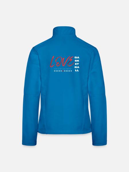 Love basketball red - Women's Softshell Jacket - black - Back