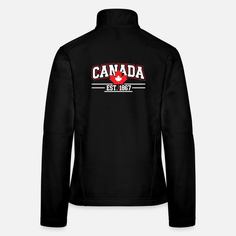 Canada Vintage Logo Graphique 1867 Veste en tissu softshell Femme