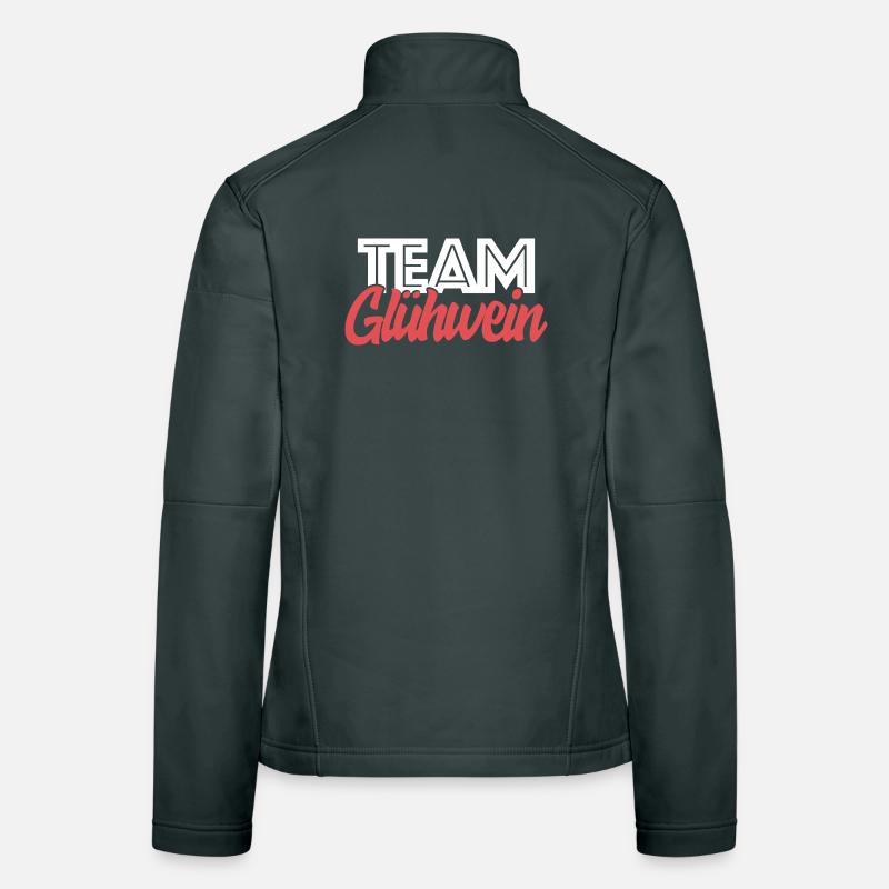 Équipe Vin chaud Marché de Noël Dicton de Noël Veste en tissu softshell Femme