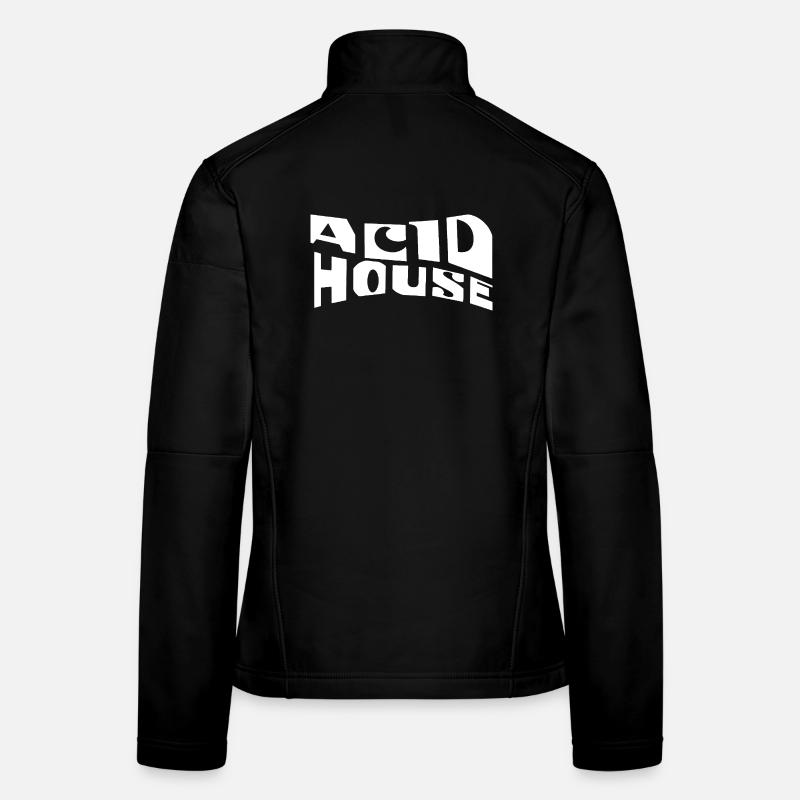 Typographie rétro de l’acid house Veste en tissu softshell Femme