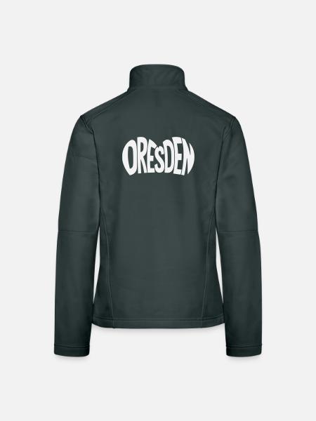 Dresden lettering - Women's Softshell Jacket - black - Back