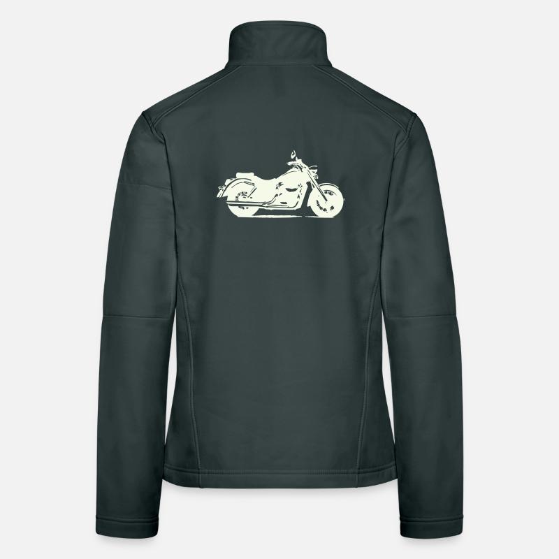 Sortie nocturne Moto-Silhouette Veste en tissu softshell Femme