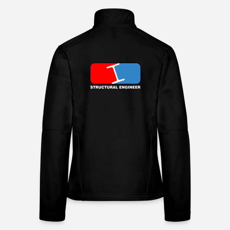 Structural Engineer League White Text Women's Softshell Jacket