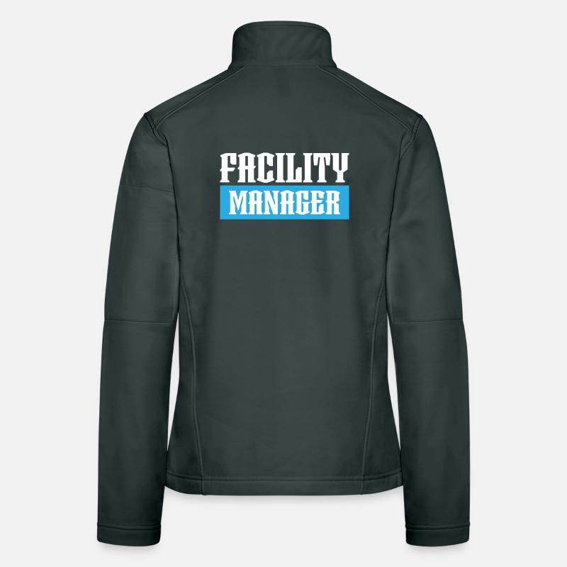 facility manager tshirt black Women's Softshell Jacket