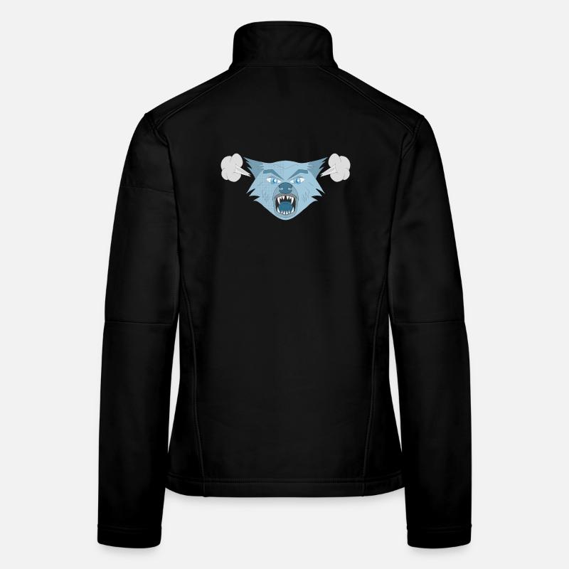 Loup en colère Veste en tissu softshell Femme