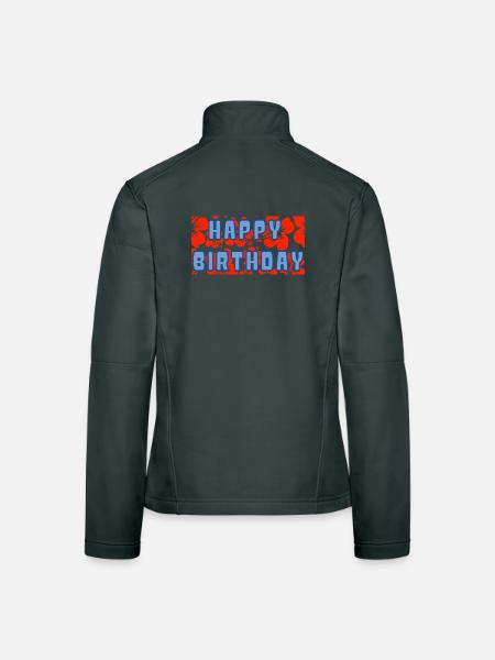 JAHRESTAG. ALLES GUTE ZUM GEBURTSTAG. ALLES GUTE ZUM GEBURTSTAG. - Frauen Softshelljacke - Schwarz - Hinten