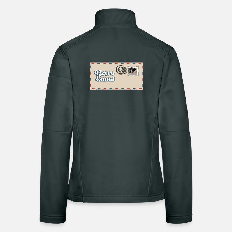 Rétro email Veste en tissu softshell Femme